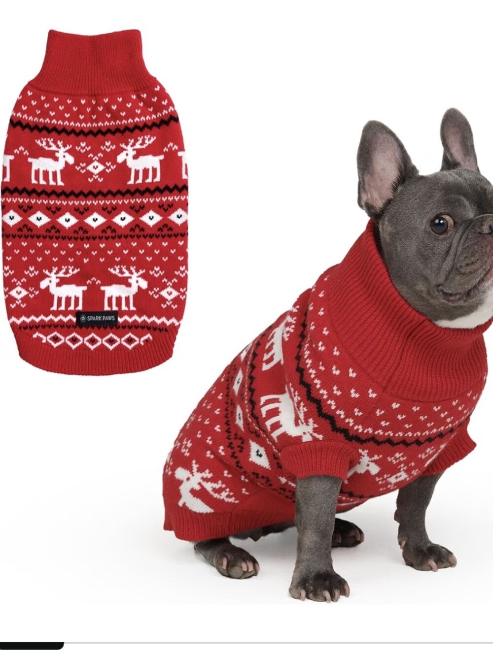 Spark Paws Christmas Knit Dog Sweater – Ultra Soft Warm Winter Dog Sweater 2XL